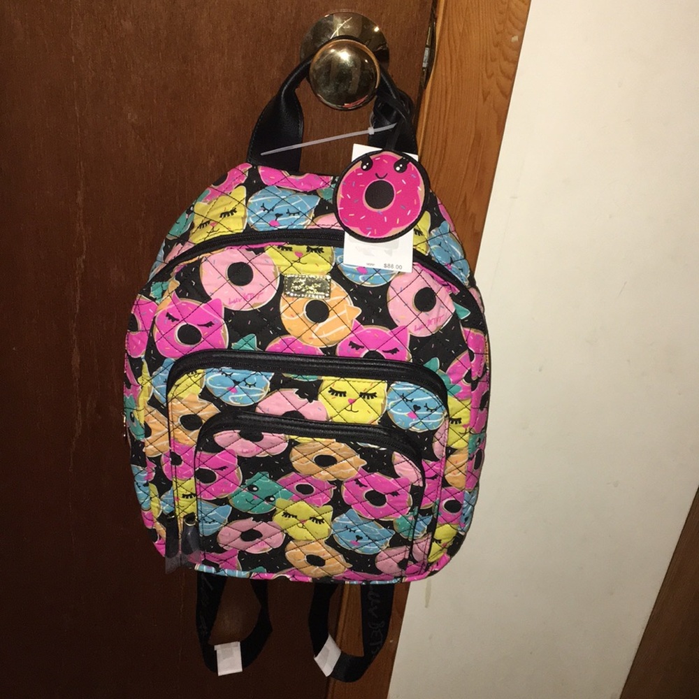 💝NWT Betsey Johnson Lovely Cat Donut 🍩 Backpack